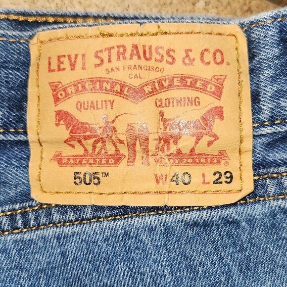 Levi 505 Denim Jeans 40×29 - Picture 2 of 4